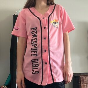Pink Powerpuff Girls Baseball Jersey